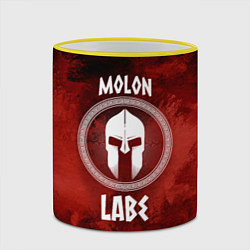 Кружка 3D Molon Labe, цвет: 3D-желтый кант — фото 2