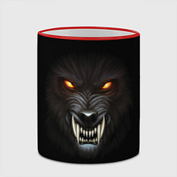 Кружка 3D Злой Волк, цвет: 3D-красный кант — фото 2