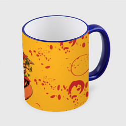 Кружка 3D Лис Самурай, цвет: 3D-синий кант