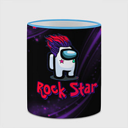 Кружка 3D Among Us Rock Star, цвет: 3D-небесно-голубой кант — фото 2