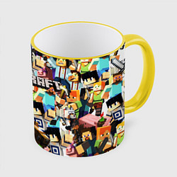 Кружка 3D MINECRAFT, цвет: 3D-желтый кант