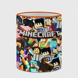 Кружка 3D MINECRAFT, цвет: 3D-оранжевый кант — фото 2