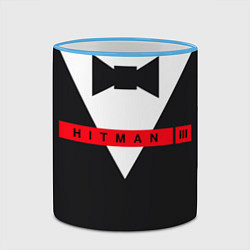Кружка 3D Hitman III, цвет: 3D-небесно-голубой кант — фото 2