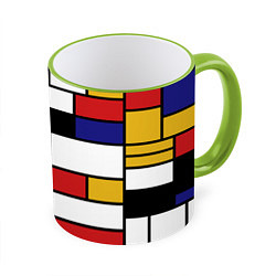 Кружка 3D Color blocking, цвет: 3D-светло-зеленый кант