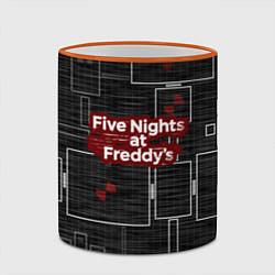 Кружка 3D Five Nights At Freddy, цвет: 3D-оранжевый кант — фото 2