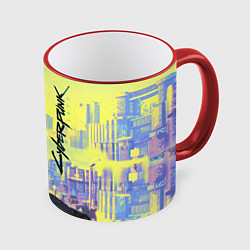 Кружка 3D Cyberpunk 2077, цвет: 3D-красный кант
