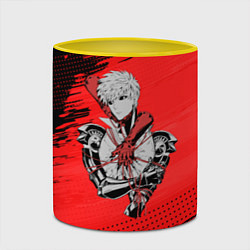 Кружка 3D Генос One Punch Man, цвет: 3D-белый + желтый — фото 2