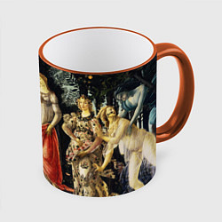 Кружка цветная Весна боттичелли