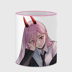 Кружка 3D Человек Бензопила, цвет: 3D-розовый кант — фото 2