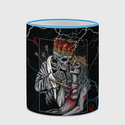 Кружка 3D The Skull King and Queen, цвет: 3D-небесно-голубой кант — фото 2