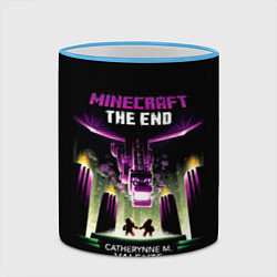 Кружка 3D Minecraft THE END, цвет: 3D-небесно-голубой кант — фото 2