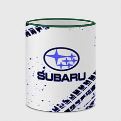 Кружка 3D SUBARU, цвет: 3D-зеленый кант — фото 2