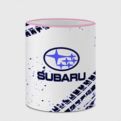 Кружка 3D SUBARU, цвет: 3D-розовый кант — фото 2