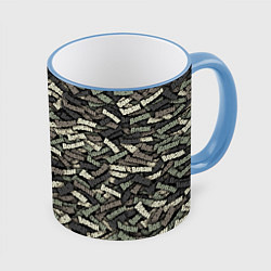 Кружка 3D Камуфляж - Вован, цвет: 3D-небесно-голубой кант