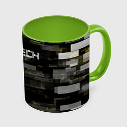 Кружка 3D MILITECH камуфляж Cyberpunk 2077, цвет: 3D-белый + светло-зеленый