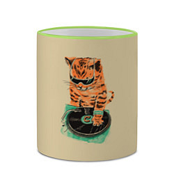 Кружка 3D Cat DJ, цвет: 3D-светло-зеленый кант — фото 2