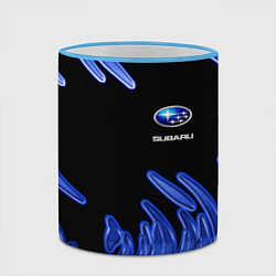 Кружка 3D Subaru, цвет: 3D-небесно-голубой кант — фото 2