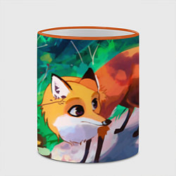 Кружка 3D Лисичка, цвет: 3D-оранжевый кант — фото 2