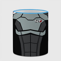 Кружка 3D КОСТЮМ N7 MASS EFFECT N7 М, цвет: 3D-небесно-голубой кант — фото 2