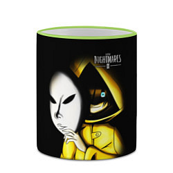 Кружка 3D Little Nightmares 2 MASK, цвет: 3D-светло-зеленый кант — фото 2