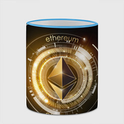 Кружка 3D ETHEREUM ЭФИРИУМ, цвет: 3D-небесно-голубой кант — фото 2