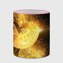 Кружка 3D БИТКОИН ЗОЛОТО BITCOIN GOLD, цвет: 3D-розовый кант — фото 2