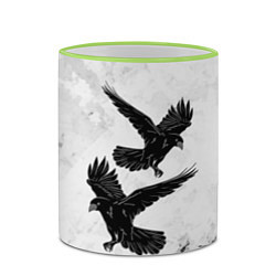 Кружка 3D Gothic crows, цвет: 3D-светло-зеленый кант — фото 2