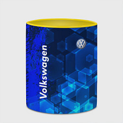 Кружка 3D Volkswagen, цвет: 3D-белый + желтый — фото 2