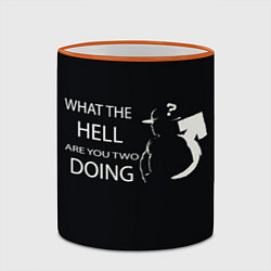Кружка 3D What the hell, цвет: 3D-оранжевый кант — фото 2