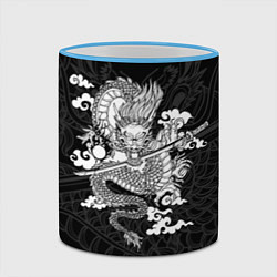 Кружка 3D ДРАКОН DRAGON, цвет: 3D-небесно-голубой кант — фото 2
