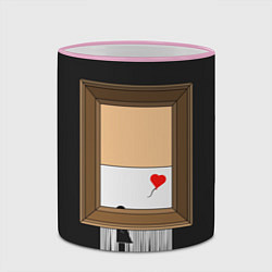 Кружка 3D Arts free Banksy, цвет: 3D-розовый кант — фото 2