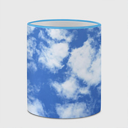 Кружка 3D ОБЛАКА, цвет: 3D-небесно-голубой кант — фото 2