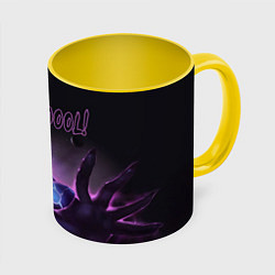 Кружка 3D Блэкхол Dota 2, цвет: 3D-белый + желтый