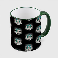 Кружка 3D Чеширские котики, цвет: 3D-зеленый кант