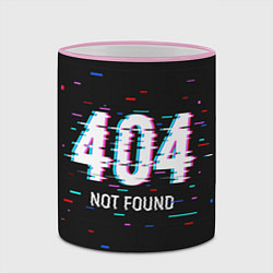 Кружка 3D Глитч 404, цвет: 3D-розовый кант — фото 2