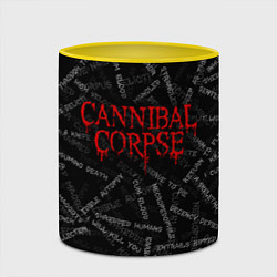 Кружка 3D Cannibal Corpse Songs Z, цвет: 3D-белый + желтый — фото 2