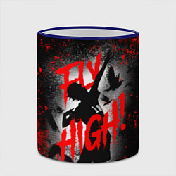Кружка 3D FLY HIGH ВОЛЕЙБОЛ!!, цвет: 3D-синий кант — фото 2