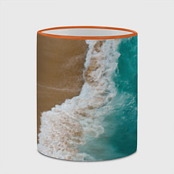 Кружка 3D Пляж beach, цвет: 3D-оранжевый кант — фото 2