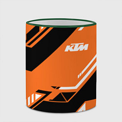 Кружка 3D KTM КТМ SPORT, цвет: 3D-зеленый кант — фото 2