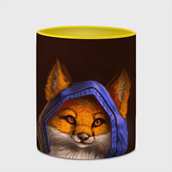 Кружка 3D Лисенок в капюшоне, цвет: 3D-белый + желтый — фото 2