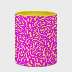 Кружка 3D Абстрактные узоры, цвет: 3D-белый + желтый — фото 2