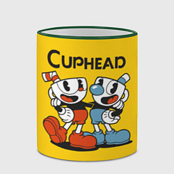 Кружка 3D CUPHEAD, цвет: 3D-зеленый кант — фото 2