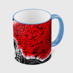 Кружка 3D BERSERK БЕРСЕРК, цвет: 3D-небесно-голубой кант