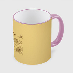 Кружка цветная МЕХА ЦИКАДА ЧЕРТЕЖ СТИМПАНК