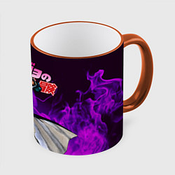 Кружка 3D JOJOS BIZARRE ADVENTURE, цвет: 3D-оранжевый кант