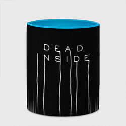 Кружка 3D DEAD INSIDE DEATH STRANDING, цвет: 3D-белый + небесно-голубой — фото 2