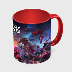 Кружка 3D DOOM Eternal: The Ancient Gods, цвет: 3D-белый + красный