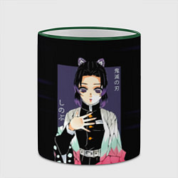 Кружка 3D Шинобу Кочо Kimetsu no Yaiba, цвет: 3D-зеленый кант — фото 2