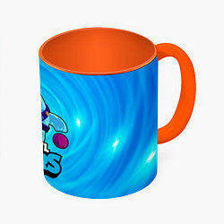 Кружка 3D Сквик Squeak Brawl Stars, цвет: 3D-белый + оранжевый