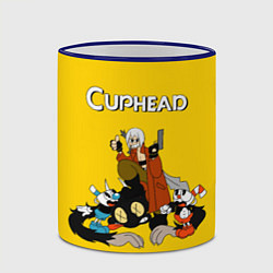 Кружка 3D Cuphead x DMC, цвет: 3D-синий кант — фото 2